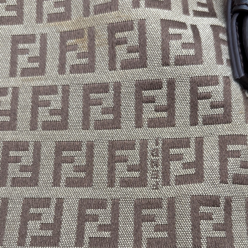 Fendi Tan and Brown Monogram Handbag - Picture 4 of 16